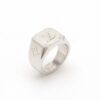 LOUIS VUITTON Signet ring monogram M size #19 No. 19 Silver color M62487 | Luna Bags - Image 6