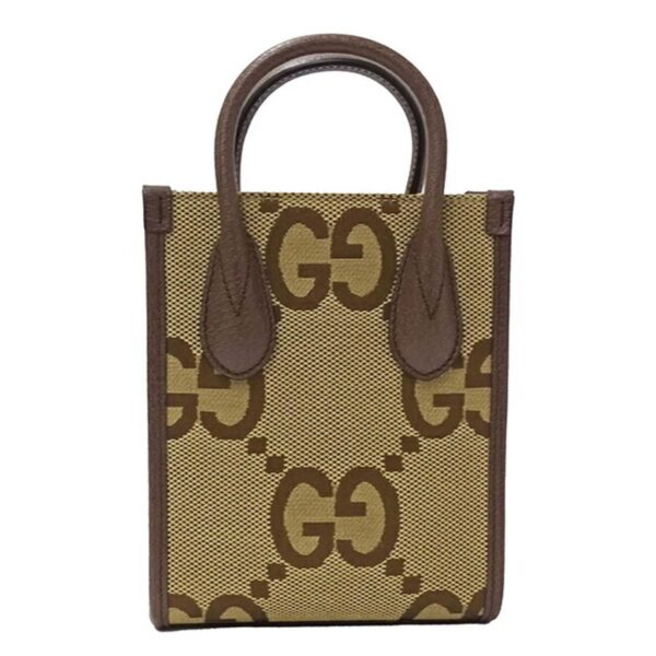 GUCCI Bag Women's Jumbo GG Handbag Shoulder 2way Canvas Tote Brown 699406 | Luna Bags