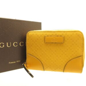 GUCCI Tiamante 354495 Leather Yellow Coin Case Card | Luna Bags