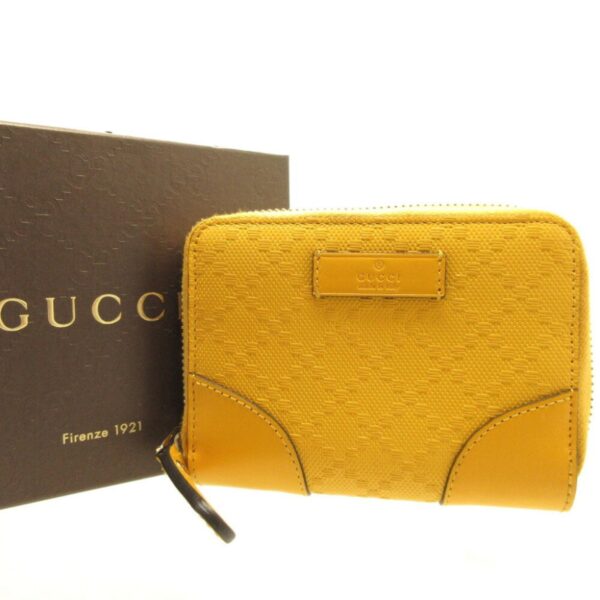 GUCCI Tiamante 354495 Leather Yellow Coin Case Card | Luna Bags