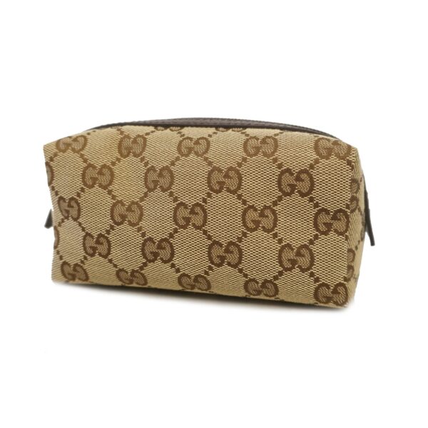 Gucci GG Canvas Pouch 29596 Women's Pouch Beige,Brown | Luna Bags