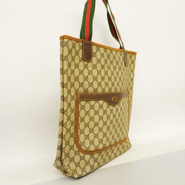 GUCCI  Sherry Line Tote Bag Women's GG Supreme Tote Bag Beige | Luna Bags