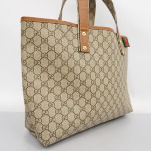 GUCCI  Sherry Line 211134 Women's GG Supreme Tote Bag Beige | Luna Bags