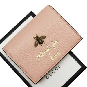 Gucci bi-fold wallet pink leather 460185 | Luna Bags
