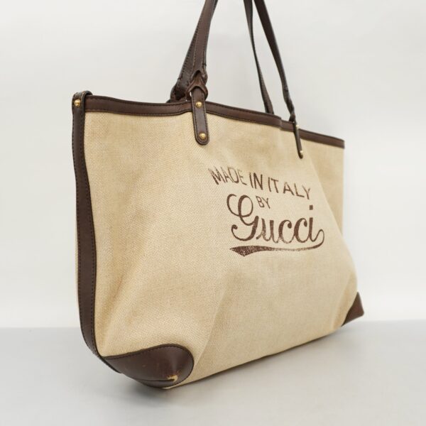 GUCCIAuth  Tote Bag 247207 Women's Canvas Tote Bag Beige,Dark Brown | Luna Bags