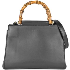 Gucci Nimfair Bamboo Handbag Shoulder Bag 2Way Leather Black 453767 | Luna Bags