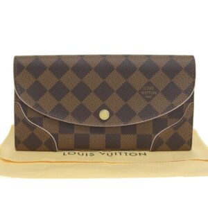 Louis Vuitton Damier Portefeuille Long Wallet with Kaisahock Pink Rose Ballerine N61227 | Luna Bags