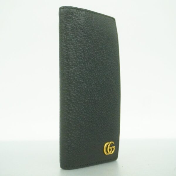 GUCCIAuth  GG Marmont 428740 Women's Leather Long Wallet [bi-fold] Black | Luna Bags
