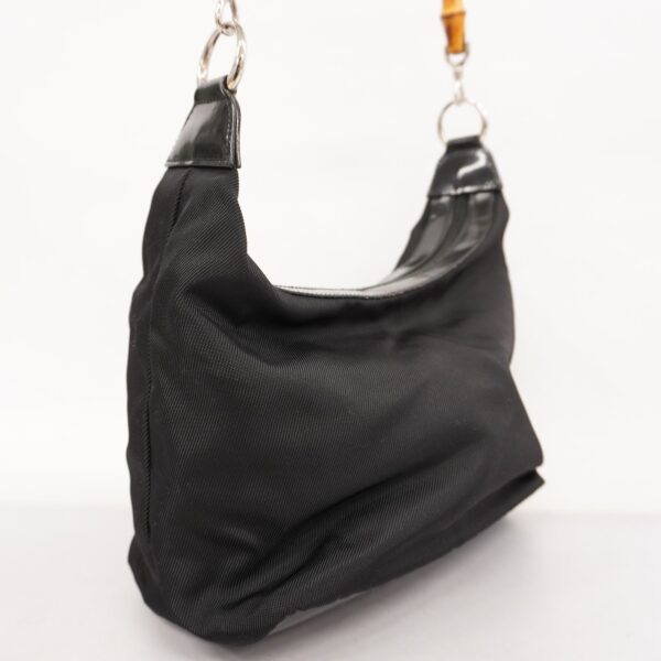 GUCCI  Bamboo Handbag 000 0531 Women's Nylon Black | Luna Bags
