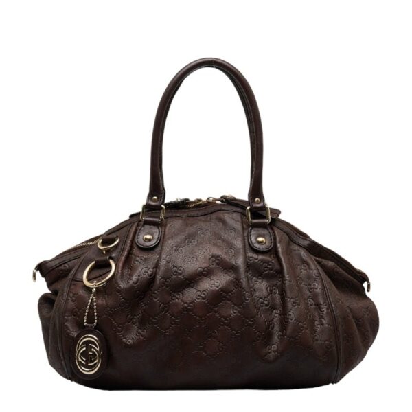GUCCIsima Sookie Handbag Shoulder Bag 2WAY 223974 Brown Leather Ladies | Luna Bags