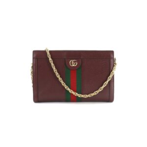 Gucci Ophidia GG Small Shoulder Bag Leather Bordeaux 503877 | Luna Bags