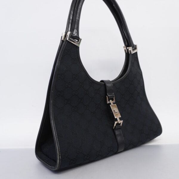 GUCCIAuth  Jackie Handbag 002 1067 Women's Leather,GG Canvas Black | Luna Bags