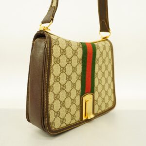 GUCCI  Sherry Line Women's GG Supreme,Leather Shoulder Bag Beige,Brown | Luna Bags