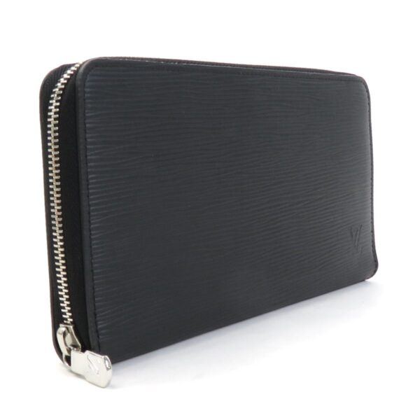 LOUIS VUITTON Round Zipper Long Wallet Epi Zippy Organizer NM Leather Noir Unisex M62643 | Luna Bags
