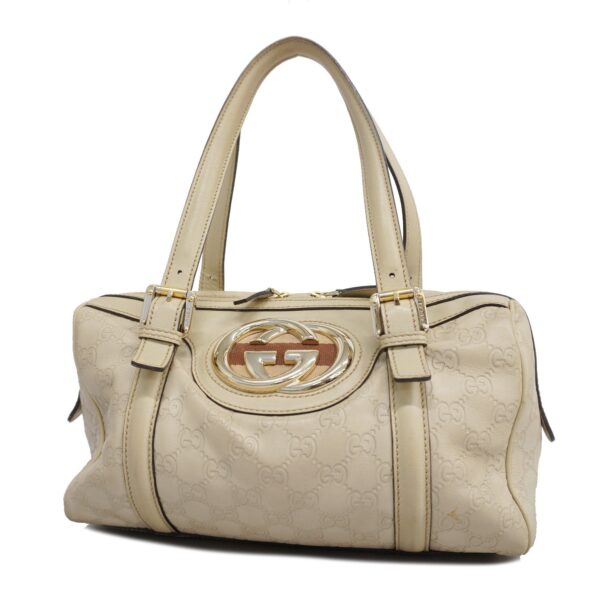 Guccissima 170009 Women's Leather Tote Bag Ivory | Luna Bags