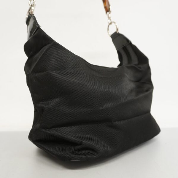 Gucci  Bamboo Shoulder Bag 000 1998 0531 Women's Nylon Shoulder Bag Black | Luna Bags