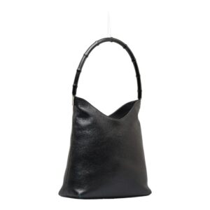 GUCCI Bamboo One Shoulder Bag 001 3244 Black Leather Women's | Luna Bags