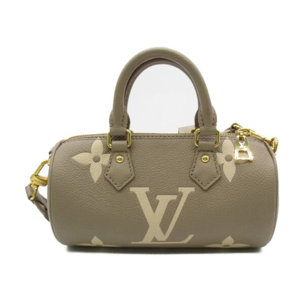 LOUIS VUITTON Papillon BB Shoulder Bag Beige Turtle claim Monogram empreinte leather M46031 | Luna Bags