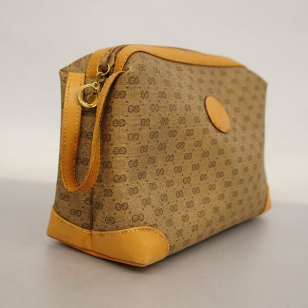 GUCCI  Micro GG Micro GG Women's Leather Pouch Beige | Luna Bags