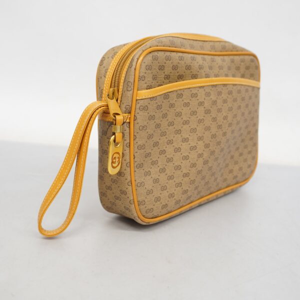 GUCCI  Micro GG Clutch Bag 014 14 0028 Women's PVC,Leather Clutch Bag Beige | Luna Bags