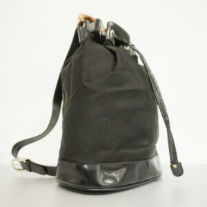 GUCCI  Bamboo Shoulder Bag Nylon/enamel 003 2113 0036 Shoulder Bag Black | Luna Bags