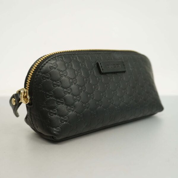 GUCCI[3cc2521]   Pouch Micro sima 449894 Leather Black Gold metal | Luna Bags