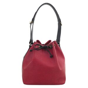 LOUIS VUITTON Shoulder Bag Epi Petit Noe Leather Red x Black Women's | Luna Bags