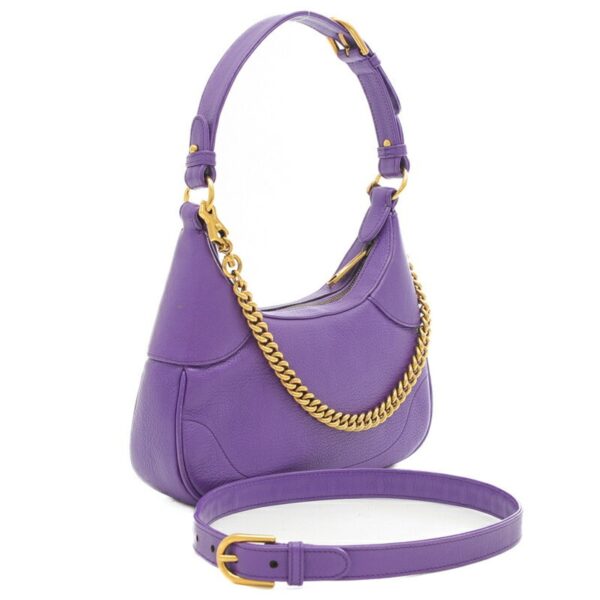 GUCCI Aphrodite Small Shoulder Bag Leather Purple 731817 | Luna Bags