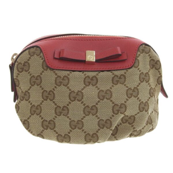 Gucci Bag Ladies Pouch GG Canvas Brown Red 282663 | Luna Bags