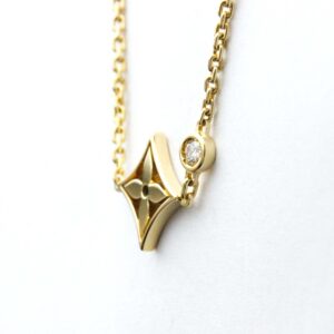 LOUIS VUITTON Pendentif Monogram Idylle Diamond Necklace Q93280 Yellow Gold [18K] Diamond Men,Women Fashion Pendant Necklace | Luna Bags