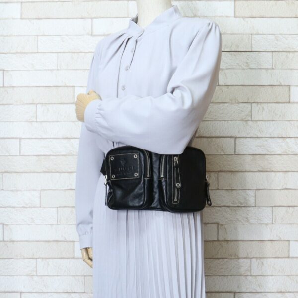 GUCCI Waist Bag Leather Black Men's | Luna Bags