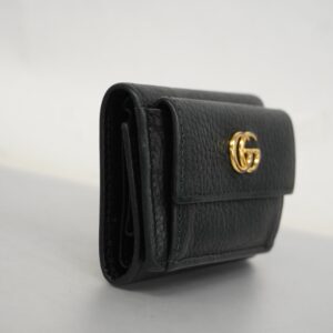 GUCCIAuth  GG Marmont Gold Hardware 523277 Women's Leather Wallet [tri-fold] | Luna Bags