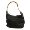 GUCCI  Bamboo Shoulder Bag 000 1998 0531 Women's Nylon Shoulder Bag Black | Luna Bags - Image 18