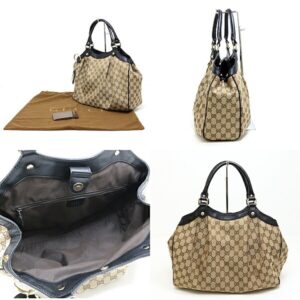 GUCCI Sookie GG Canvas Tote Bag 211944 Handbag Beige | Luna Bags