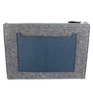 HERMES Clutch bag Felt leather gray To Doo 29 mens Used | Luna Bags