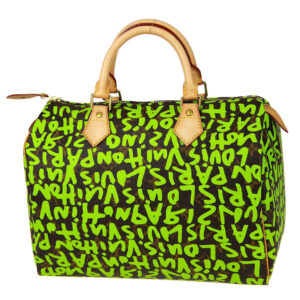 LOUIS VUITTON Speedy 30 HandBag Monogram Graffiti Green M93706 78734 | Luna Bags