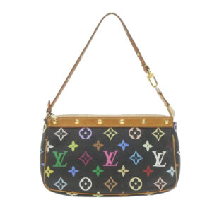 LOUIS VUITTON Multicolor Pochette Accessoires Pouch Black M92648 LV Auth 21664 | Luna Bags