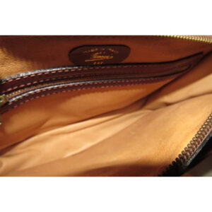 Gucci Vintage Hobo Style Burgundy Small G Logo Print Canvas And Burgundy Leather | Luna Bags