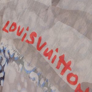 LOUIS VUITTON Cheetah Print Scarf Grey/Navy | Luna Bags