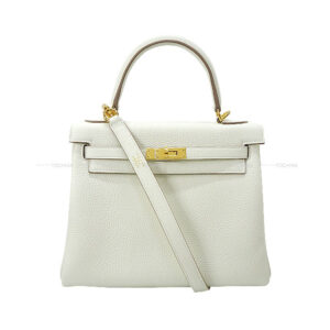 HERMES Shoulder bag Kelly25 Retourne Mushroom Veau Togo Gold HW Stamp | Luna Bags