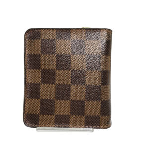 LOUIS VUITTON Bifold Wallet N61668 Damier canvas Brown Wallet with pocket zipper for cards Damier Compact zip unisex(Unisex) Used | Luna Bags