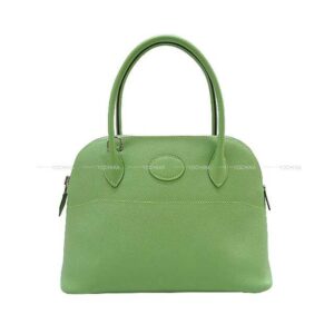 HERMES Shoulder bag Bolide27 Vert criquet Veau Epsom Silver HW Stamp | Luna Bags