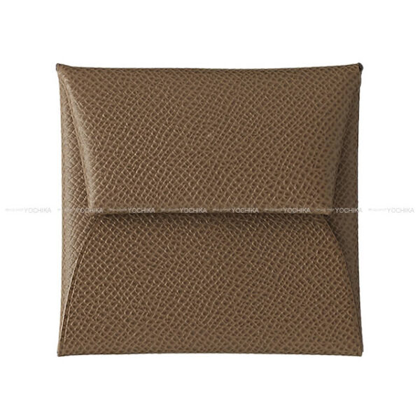 HERMES change purse Bastia Etoupe Veau Epsom Silver HW Stamp | Luna Bags