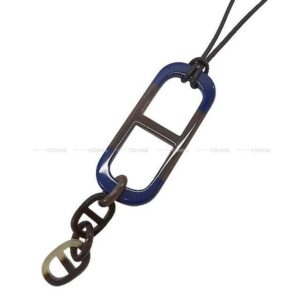 HERMES necklace Amarre Bleu Saphir Buffalo Horn | Luna Bags