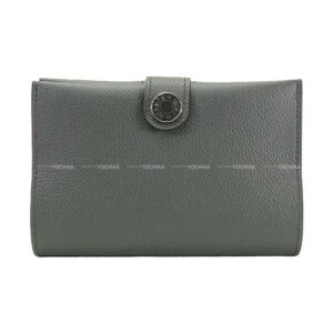 HERMES passport case R.M.S Selle Button Gris Misty Evercolor Silver HW Stamp | Luna Bags