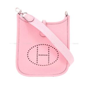 HERMES Shoulder bag Evelyne 16 TPM Rose Sakura Taurillon Clemence Silver HW Stamp | Luna Bags