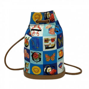 GUCCI Backpack Leather, Canvas multicolor Overall handle Shimo Women Used | Luna Bags