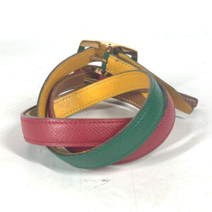 HERMES belt leather Red vintage Double Women 65 Used | Luna Bags