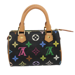 Louis Vuitton Monogram Multicolor Mini Speedy Hand Bag Black M92644 Auth 27252A | Luna Bags