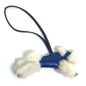 HERMES Bag charm Cotton / Mouton / Anion Blue Safir Fox terrier Buddy charm unisex(Unisex) Used | Luna Bags